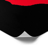 Skull Red Black Heavy Metal Rock Fantasy Art Poster (Ecke)