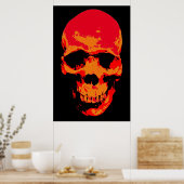 Skull Red Black Pop Art Poster (Küche)