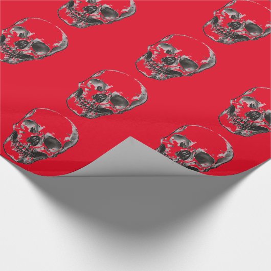 Skull Red Geschenkpapier (Ecke)