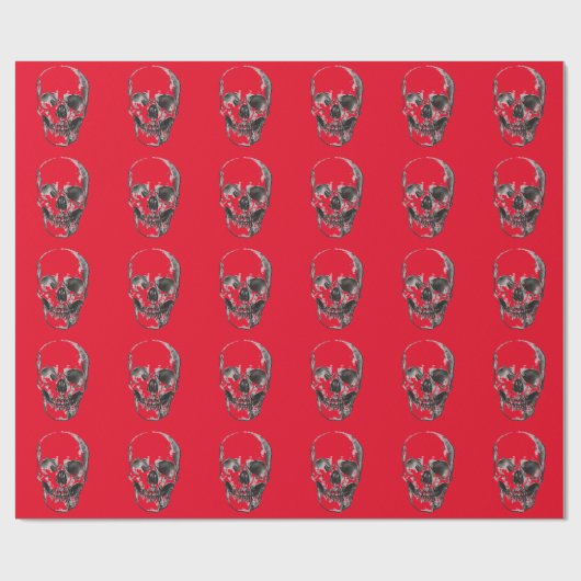 Skull Red Geschenkpapier (Flach)