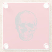Skull Red Pop Art Glasuntersetzer (Rückseite)