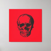Skull Red Pop Art Leinwanddruck (Vorderseite)