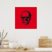 Skull Red Pop Art Poster (Küche)