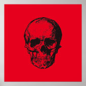 Skull Red Pop Art Poster (Vorne)