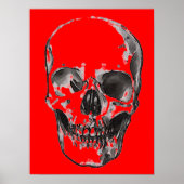 Skull Red Pop Art Poster (Vorne)