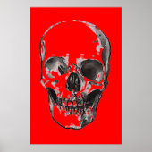 Skull Red Pop Art Poster (Vorne)