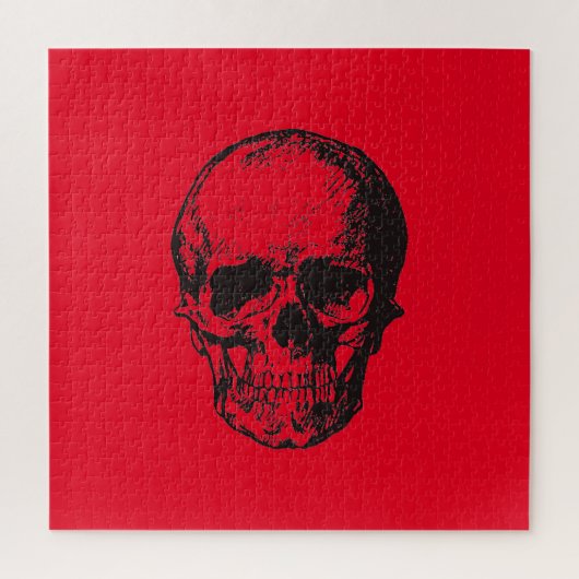 Skull Red Pop Art Puzzle (Vertikal)