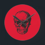 Skull Red Pop Art Runde Wanduhr<br><div class="desc">Dieses Produkt war sehr gut und ich Liebe, wie einfach es ist für individuelles Design. Das Design war sehr einfach, daher bin ich sehr zufrieden, wenn ich kreiere.</div>