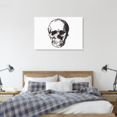 Skull Retro Vintages Comic Stil Fantasie Kunst Leinwanddruck (Insitu (Schlafzimmer))