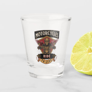 Skull Ride Motorcycles, Ride To Live Schnapsglas