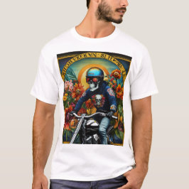 "Skull Rider: Eine kühne Fahrt durch lebendige Blü T-Shirt