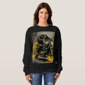 Skull Rider on Flaming Bike Sweatshirt (Vorne ganz)