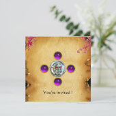 SKULL RIDERS amethyst Einladung (Stehend Vorderseite)