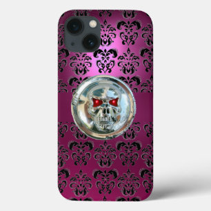 SKULL RIDERS AMETHYST PINK BLACK DAMASK Case-Mate iPhone HÜLLE
