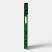 SKULL RIDERS JADE GREEN BLACK DAMASK Case-Mate iPhone HÜLLE (Rückseite / Rechts)