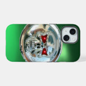 SKULL RIDERS MONOGRAM grün iPhone 15 Hülle (Rückseite (Horizontal))
