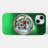 SKULL RIDERS MONOGRAMM grün Case-Mate iPhone Hülle (Rückseite (Horizontal))