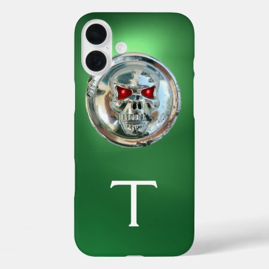 SKULL RIDERS MONOGRAMM grün Case-Mate iPhone Hülle (Rückseite)