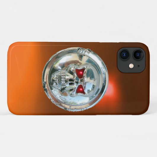 SKULL RIDERS MONOGRAMM Orange Case-Mate iPhone Hülle (Rückseite (Horizontal))