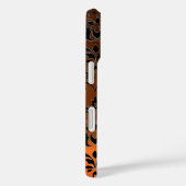 SKULL RIDERS ORANGE BLACK DAMASK GEM Agate Case-Mate iPhone Hülle (Rückseite / Rechts)