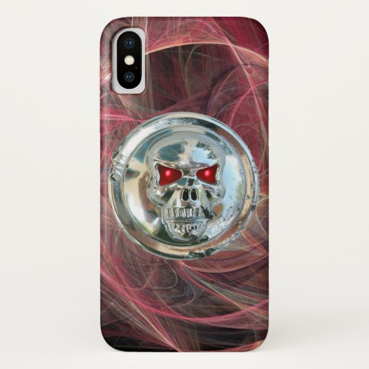 SKULL RIDERS Pink Metal Gray Fraktal Wirbel Case-Mate iPhone Hülle (Rückseite)