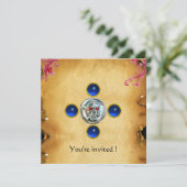 SKULL RIDERS Saphir Einladung (Stehend Vorderseite)