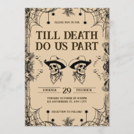 Skull Romance Till Death Do Us Part Wedding Einladung