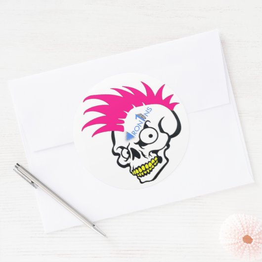 Skull rosa Aufkleber (Umschlag)