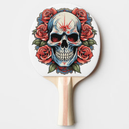 🌹 "Skull & Rose: Bold Elegance Ping Pong Paddle" Tischtennis Schläger