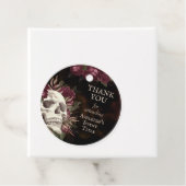 Skull Rose Burgundy Black Grunge DANK DANK SIE GÜN Geschenkanhänger (Beispiel)