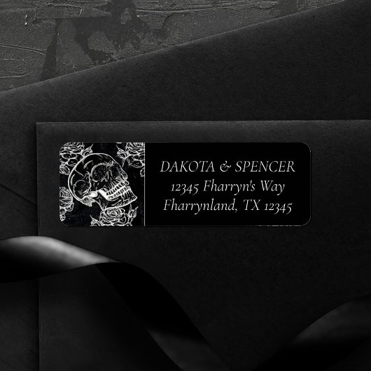 Skull Rose Chalk | Funky Gothic Grunge Address