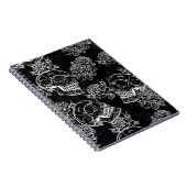 Skull Rose Chalk | Funky Gothic Grunge Lyric Gedic Notizblock (Rechte Seite)