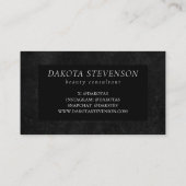 Skull Rose Chalk | Funky Gothic Grunge Monogram Visitenkarte (Rückseite)