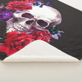Skull & Rose: Dunkle Flora Wasserfarbe. Sherpadecke (3/4)