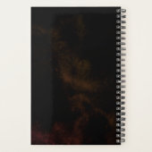 Skull-Rose Monogramm Name Burgundy Grunge Dunkel n Planer (Rückseite)