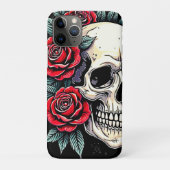 Skull Rose Tattoo Art Case-Mate iPhone Hülle (Rückseite)