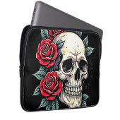 Skull Rose Tattoo Art Laptopschutzhülle (Vorne Rechts)