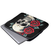 Skull Rose Tattoo Art Laptopschutzhülle (Vorne Knopf)