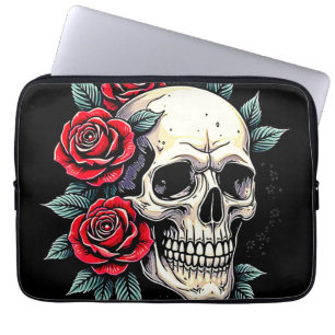 Skull Rose Tattoo Art Laptopschutzhülle