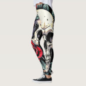 Skull Rose Tattoo Art Leggings (Links)