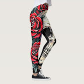 Skull Rose Tattoo Art Leggings (Rechts)