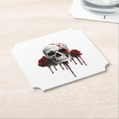 SKULL & ROSE UNTERSETZER (angewinkelt)