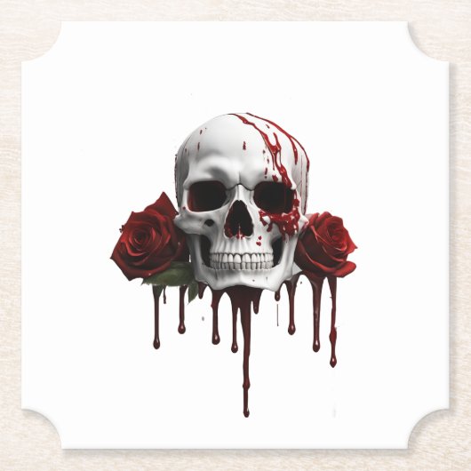 SKULL & ROSE UNTERSETZER (Vorderseite)