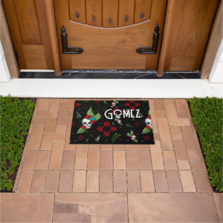 Skull Rose Zia Sun Greenerity Black New Mexico Fußmatte