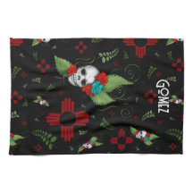 Skull Rose Zia Sun Greenerity Black New Mexico