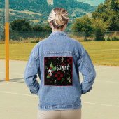 Skull Rose Zia Sun Greenerity Black New Mexico Jeansjacke