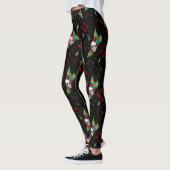 Skull Rose Zia Sun Greenerity Black New Mexico Leggings (Links)