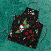 Skull Rose Zia Sun Greenerity Black New Mexico Schürze