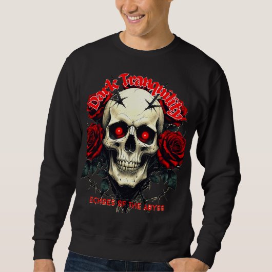 Skull & Roses – Dark Tranquility Sweatshirt (Vorderseite)