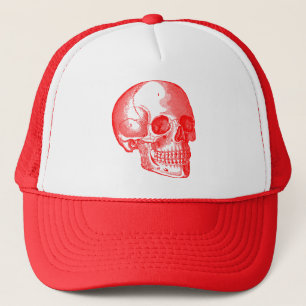 Skull - rot truckerkappe